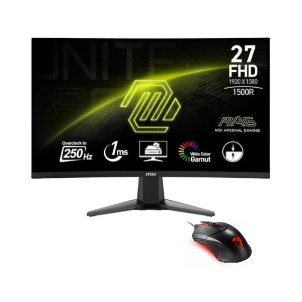 MONITOR 27" MSI OPTIX MAG 27C6X CURVED 1MS 250HZ + MOUSE